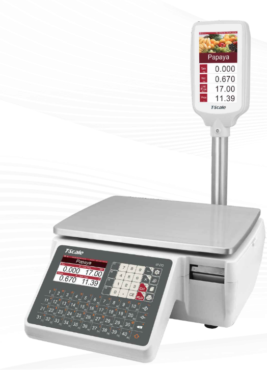 Digital scale with price display