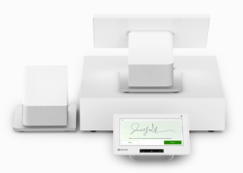 Payment processing device with touchscreen